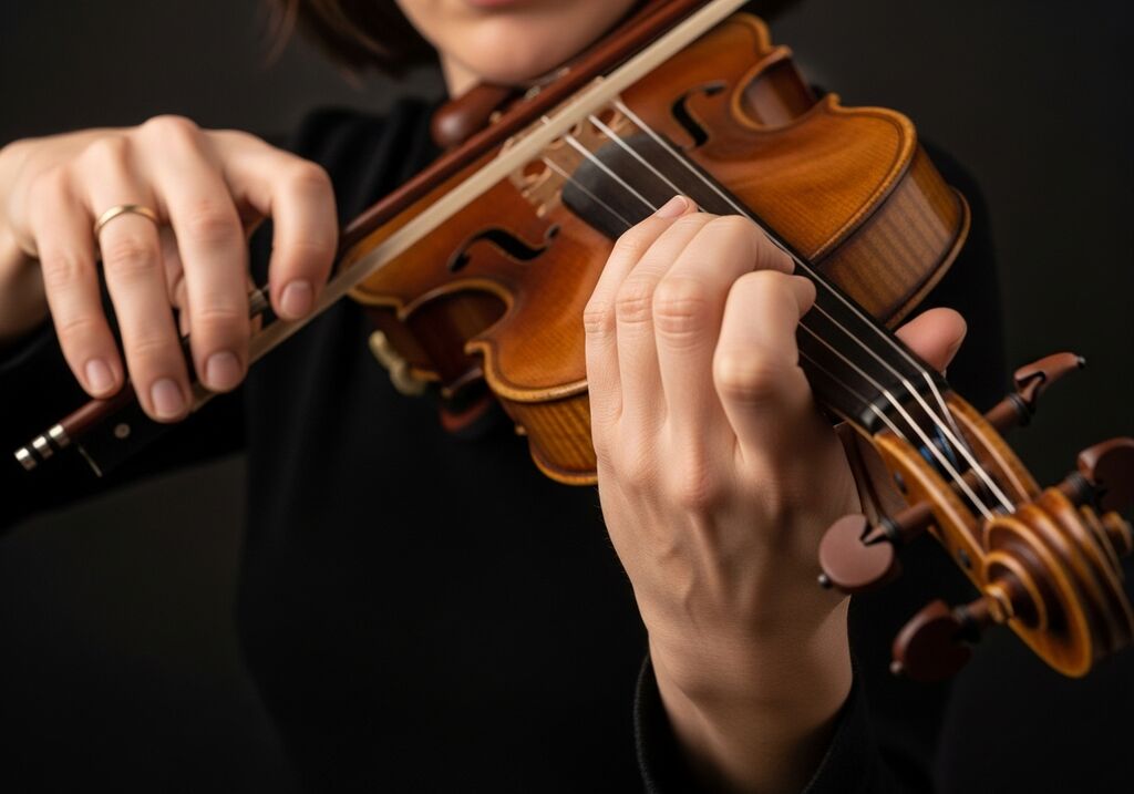 Violin technique demonstration